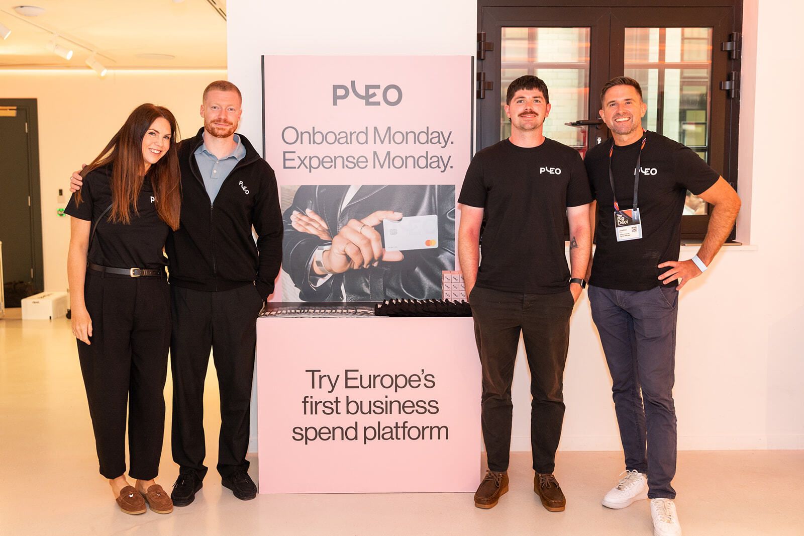 Partner team standing beside their branded activation at Big Deel London
