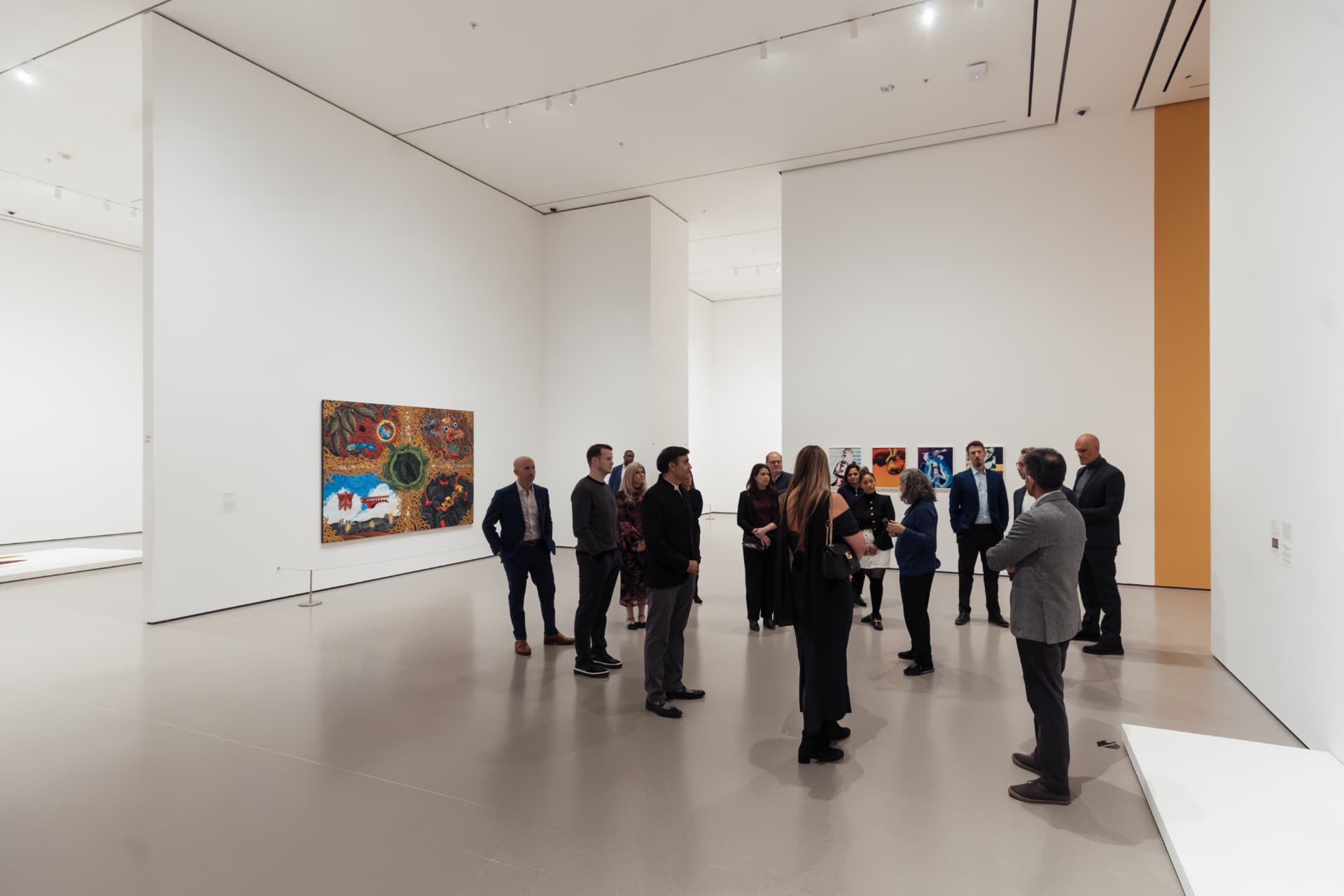 Guests on a private gallery tour inside MoMA
